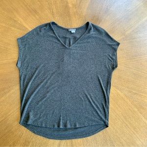 Vince Cap Sleeve Sweater Top Charcoal S